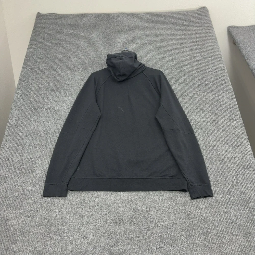 Lululemon Hoodie Mens L Black Cotton Blend Pullover Activewear Athleisure Style